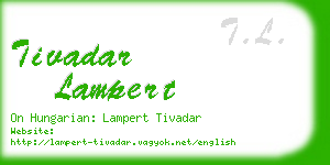 tivadar lampert business card